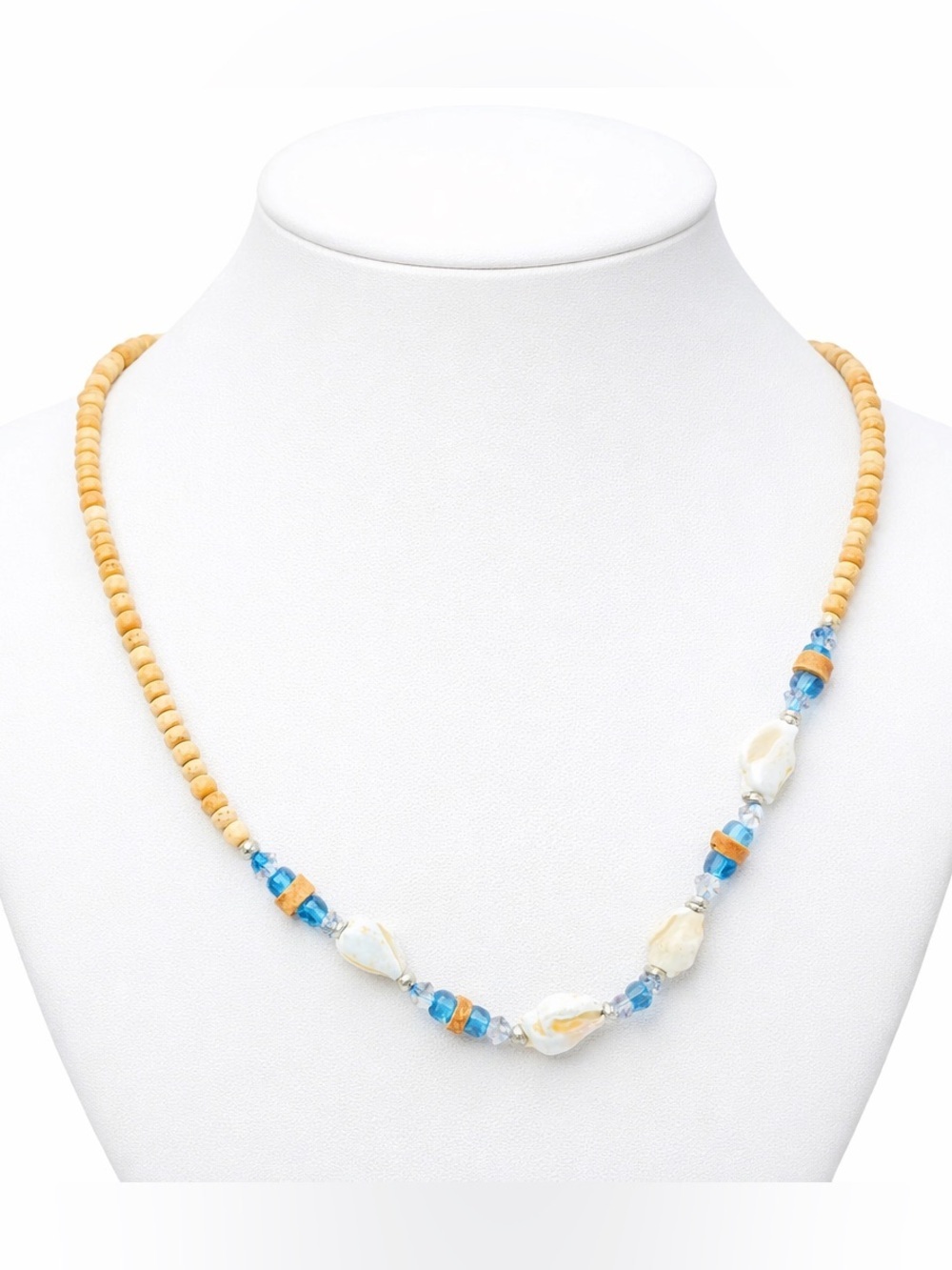 5/$25 Beaded Shell Necklace Beach Vibes